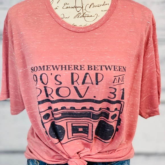 🎧 Somewhere Between 90’s Rap & Prov 31 Tee - Picture 1 of 1